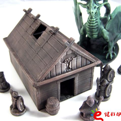 復古風的金屬質感3D打印VIKING房子欣賞 很像巧克力(帶下載地址)